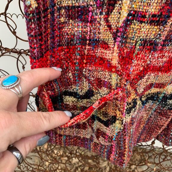 Elizabeth Jenkins Taos, New Mexico artisan handwoven vest - Picture 4 of 5